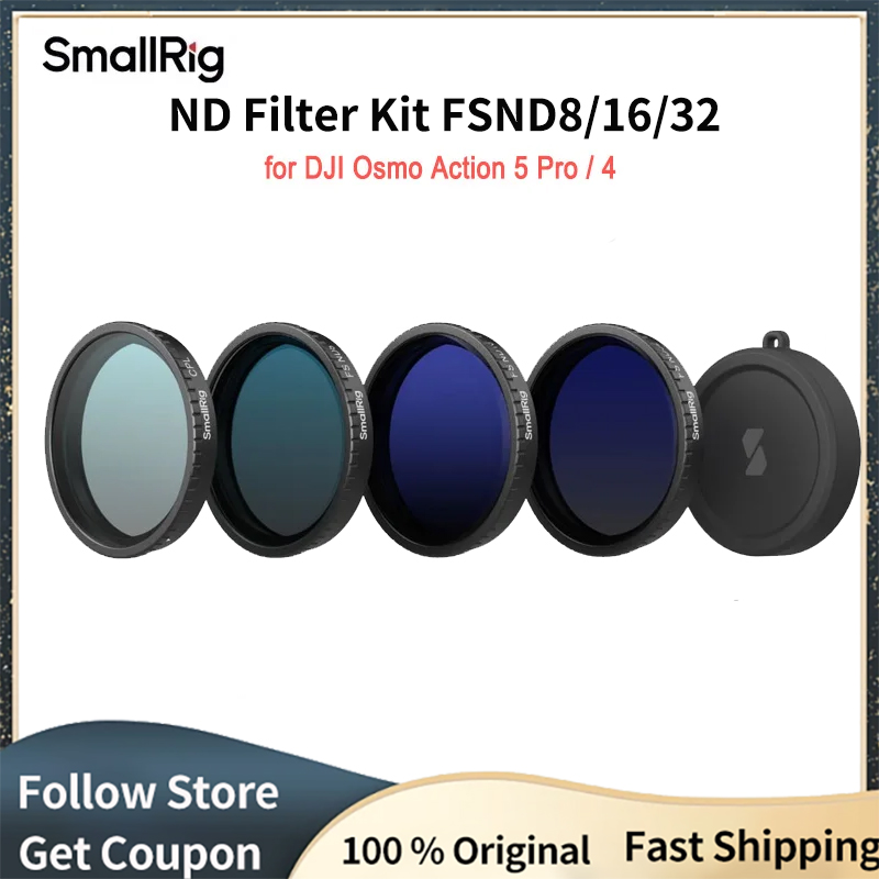 SmallRig ND フィルター キットには FSND8/16/32 CPL フィルターが含まれます