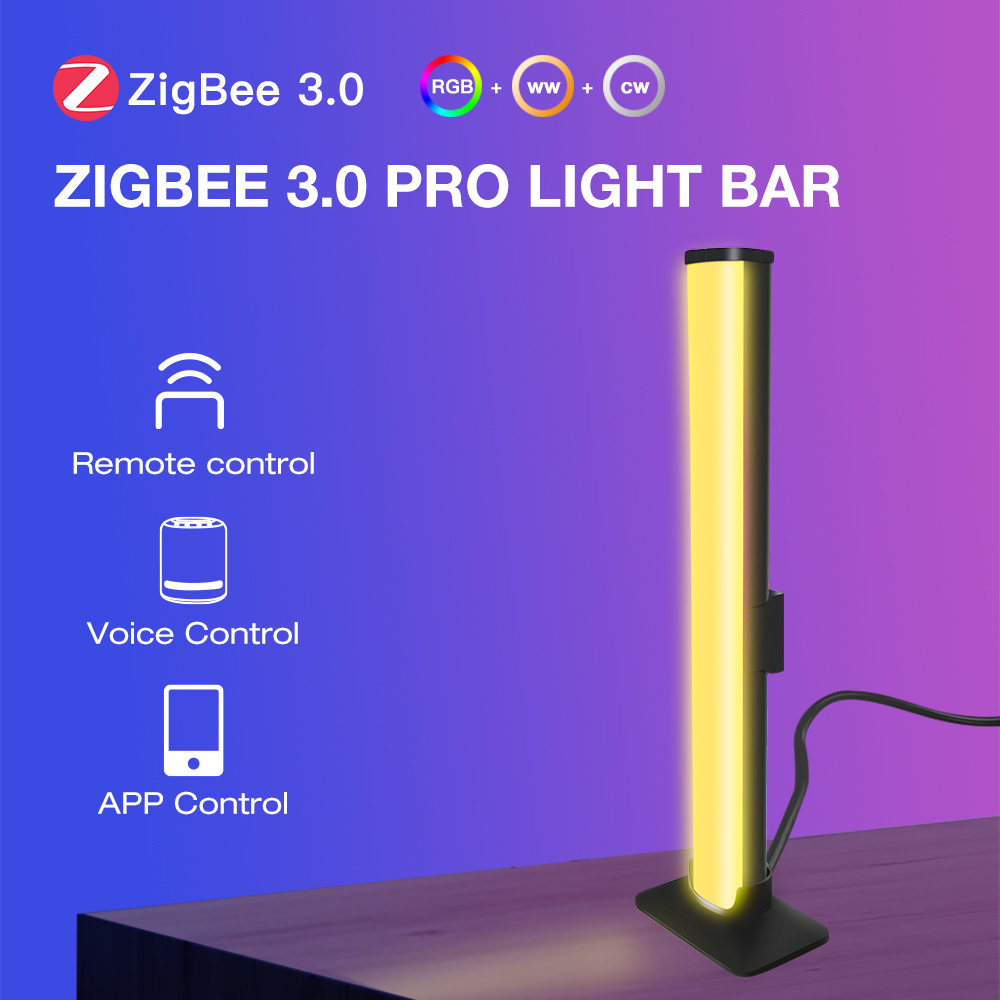 5V USB Zigbee 3.0 RGB CCT LED ランプバー RGBCW 調光可能なライト Tuya スマートライフ アプリ Alexa Google アシスタント SmartThings 音声コントロール