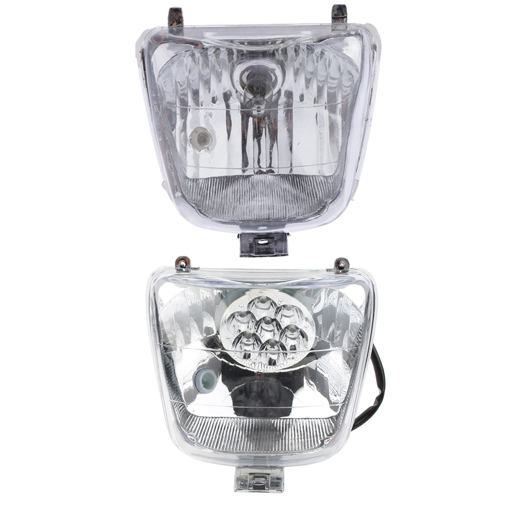 12V 35 ワットオートバイフロント LED ヘッドライトアセンブリ 50cc 70cc 110cc 125cc クワッド ATV オートバイヘッドライトヘッドランプ LED ヘッドライト