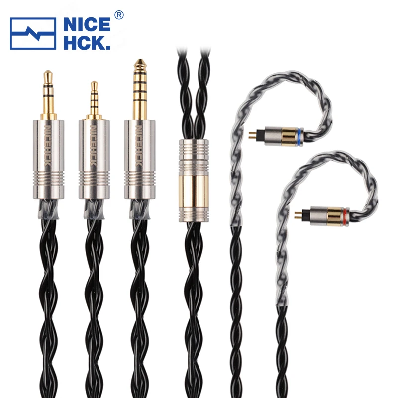 NICEHCK BlackCat HIFI イヤホンケーブル亜鉛銅合金オイル浸漬 IEM ワイヤー 3.5/2.5/4.4 ミリメートル MMCX/2Pin DB2 SALNOTES ゼロ 4U