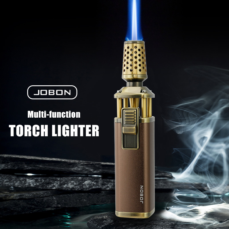JOBON 強力な青い炎インフレータブルライター多機能目的 360 度逆使用ワンキーロック消防銃ライター