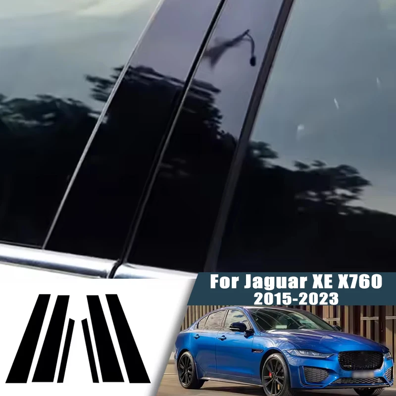 ジャガー XE X760 2015-2023 2016 2017 2018 2019 2020 2021 2022 ウィンドウセンターピラーフィルムトリムカバー B C ポストステッカー列