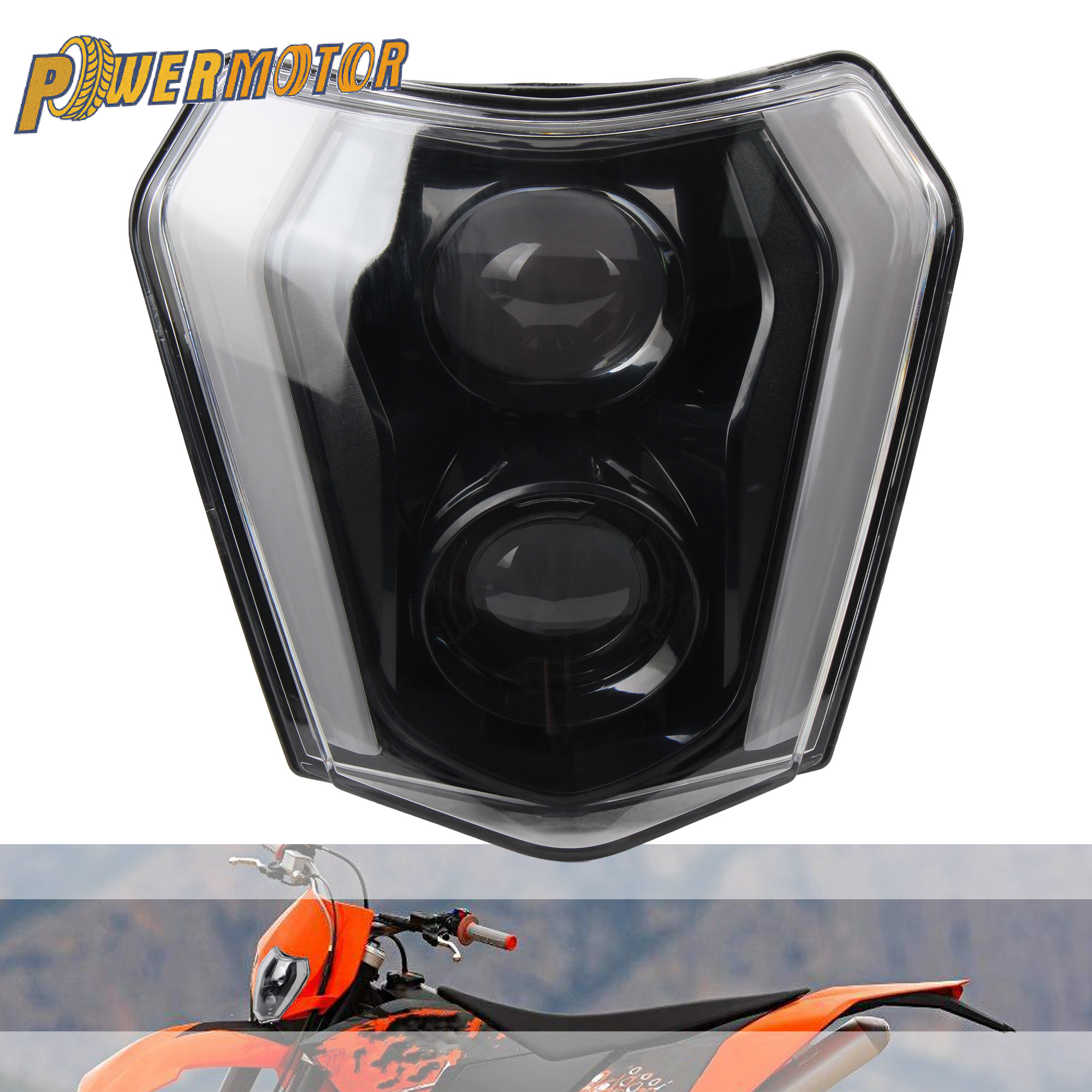 KTM LED ヘッドライトオートバイヘッドランプ DRL ライト EXC EXCF SX SXF XC XCF XCW XCFW 125 150 250 300 350 400 450 505 525 530