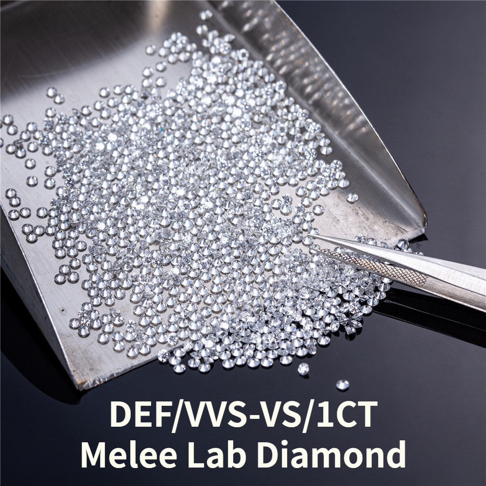 メッシ ジュエリー 0.9mm-3.0mm 1ct メレー ラボ グロウン ダイヤモンド DEF VVS-VS ラウンド ブリリアント フルカット リトル ダイヤモンド 卸売