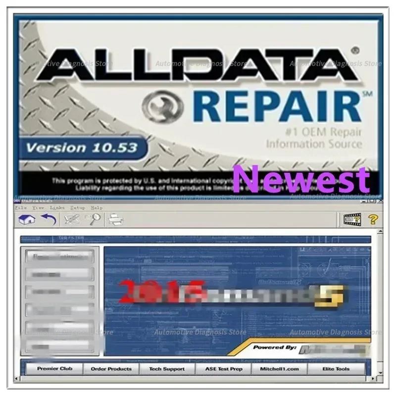Newest offline Alldata Repair Software 10.53 + mitchel l Ond.mand 5 software Latest Offline software+ unlimited laptop instal