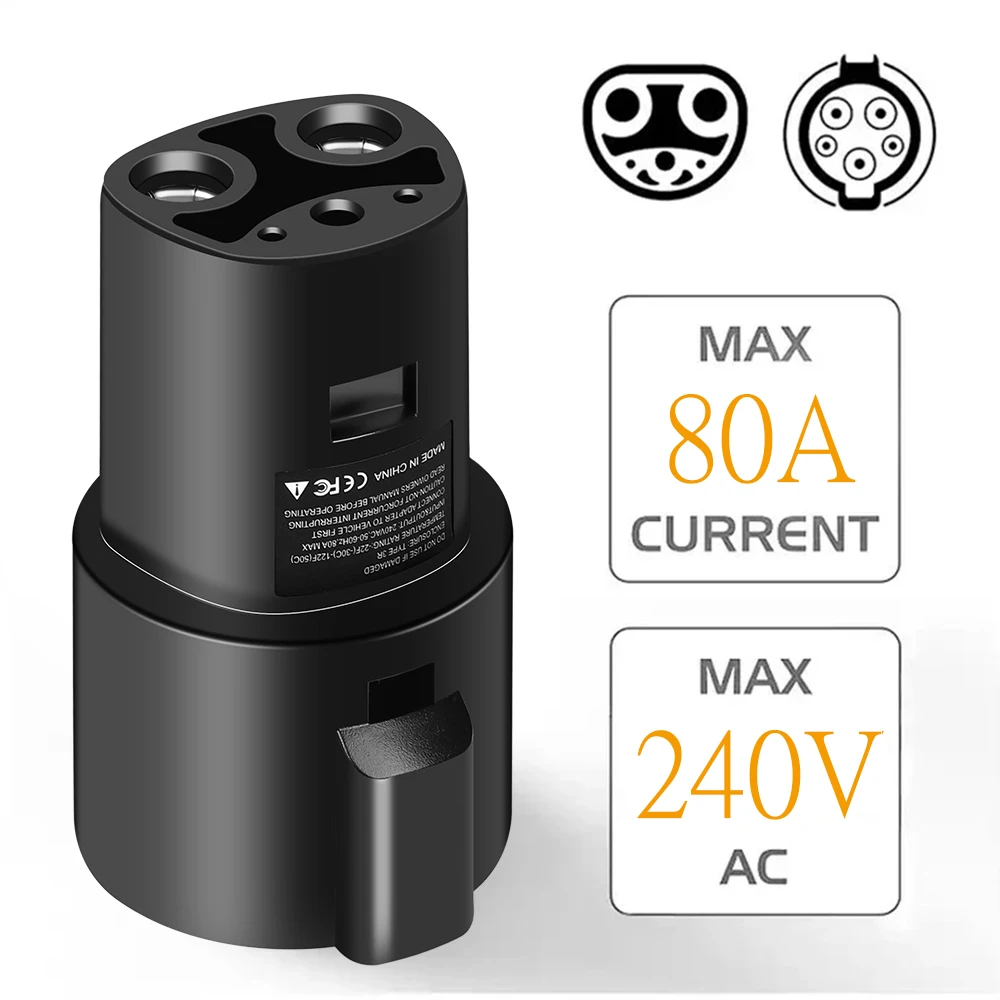 EV アダプタ Type1 J1772 にテスラ EV 充電器アダプタラッチモデル 3/S/Y/X 電気自動車車充電コンバータ