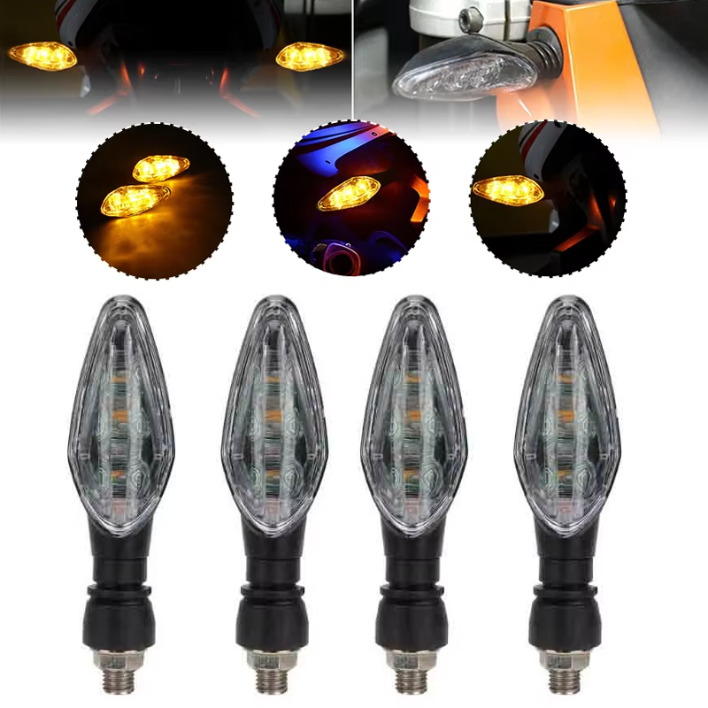 オートバイ LED ターンシグナルライト 3 LED フラッシャー防水ウインカーアンバーインジケータライトオートバイフロントリアテールランプ