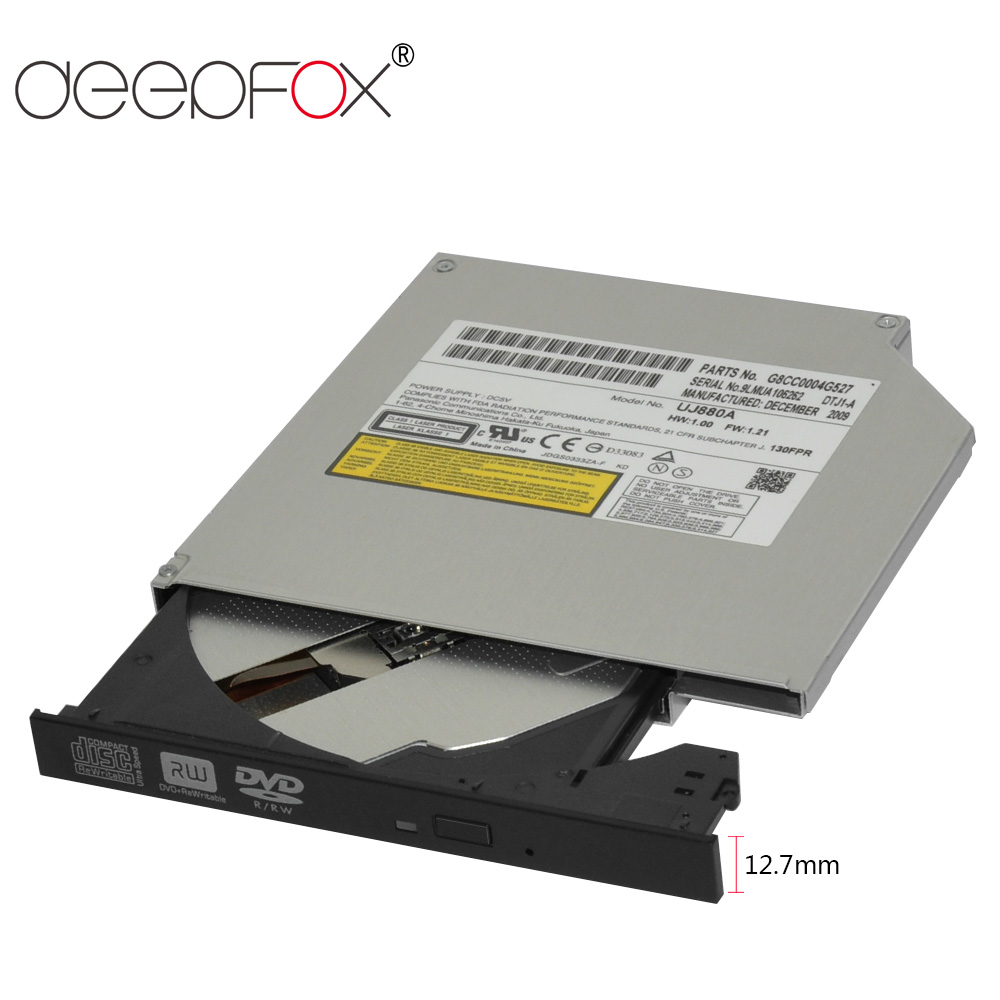 DeepFox 12.7 ミリメートル DVD ROM 光学ドライブ CD/DVD-ROM CD-RW プレーヤーバーナースリムポータブルリーダーレコーダーノートパソコン用パネル付き