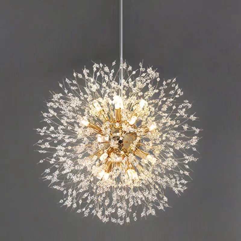 モダンスカイスターファイアボールクリスタルペンダント LED 照明タンポポレストラン、リビングルームペンダント、バーアートデンマーク照明器具