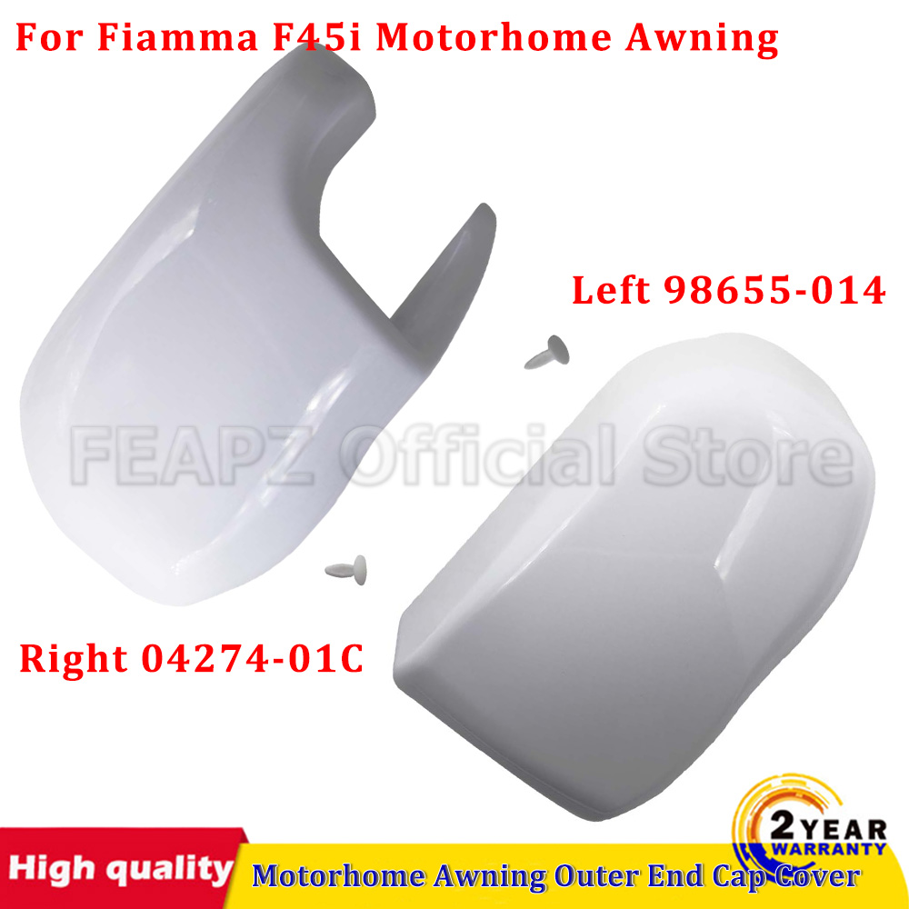 1Pc 白左 98655-014 または右 04274-01C フィアンマ F45i キャンピングカー日よけアウターエンドキャップカバー極性カーアクセサリー