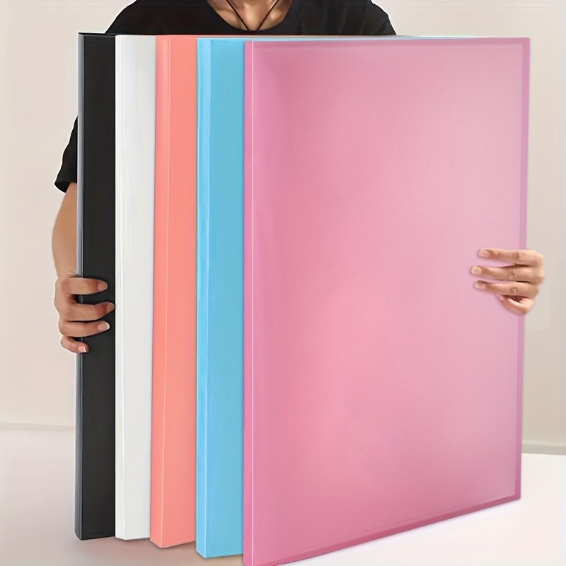 1pc A2 ダイヤモンド絵画収納ブック - 透明バッグ 30 枚、絵画 60 枚両面、厚みのある PP 大容量オーガナイザー