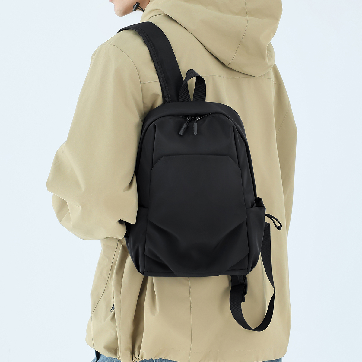 男性用軽量ミニバックパック、旅行、アウトドアハイキング、登山、カジュアルな小型バックパック、学生スクールバッグ、釣り、外出、会議に多用途