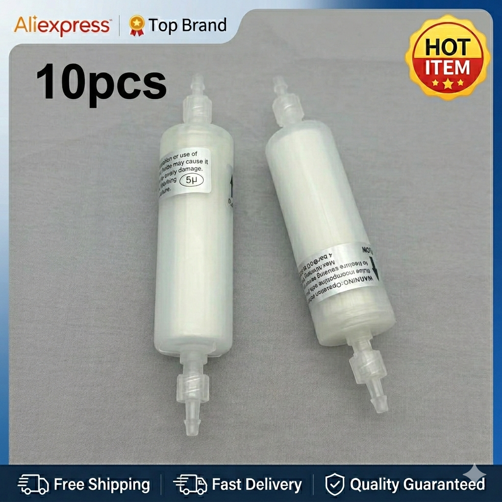 10 個 DTF DTG エコ溶剤 5u ロングインクフィルター Flora Gongzheng Infiniti UV フラットベッドインクジェットプリンタ用