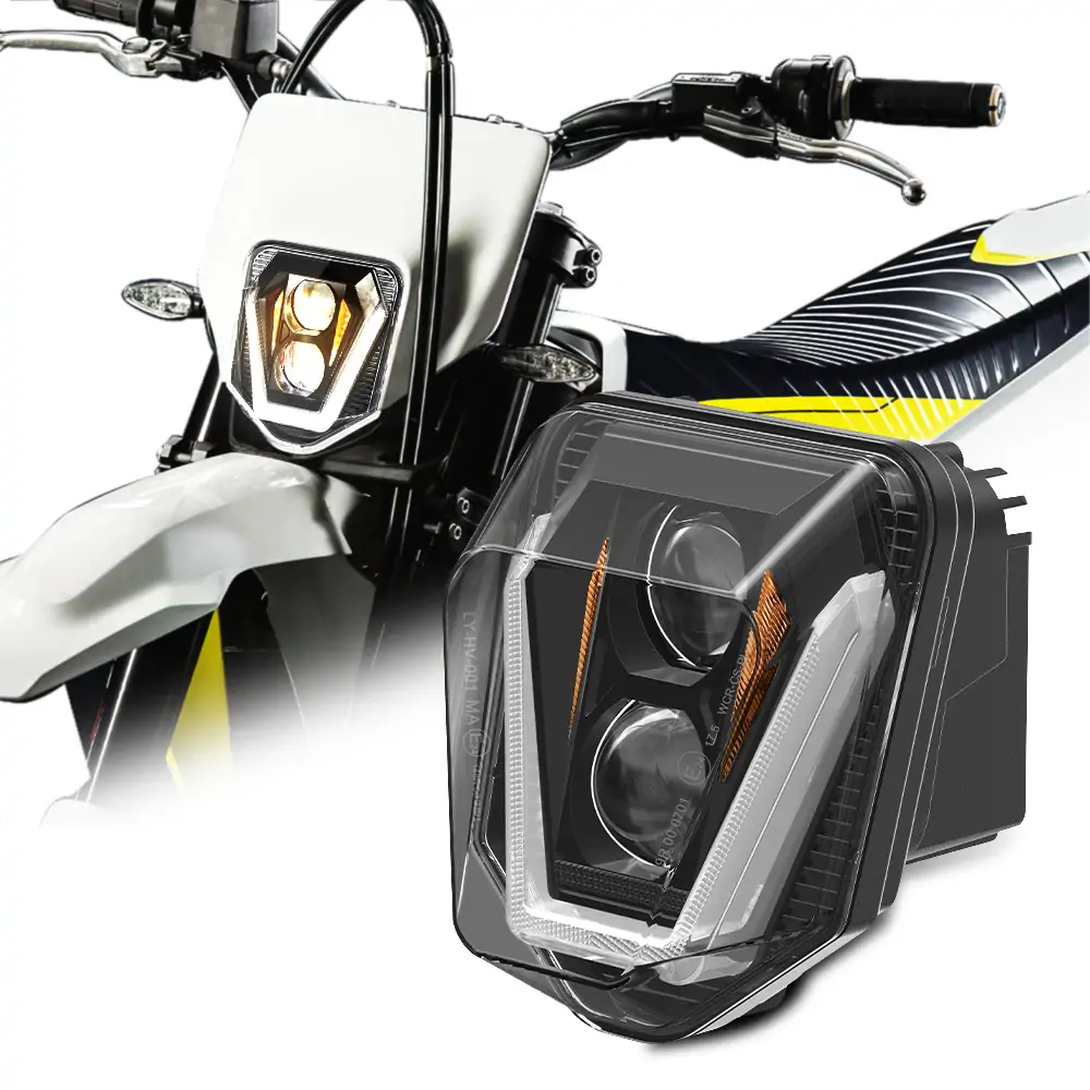 オートバイのヘッドライト LED ライトハスクバーナ TE FE TC FC 125 250 300 350 450 501 701 250i 300i エンデューロダートバイクモトヘッドランプ