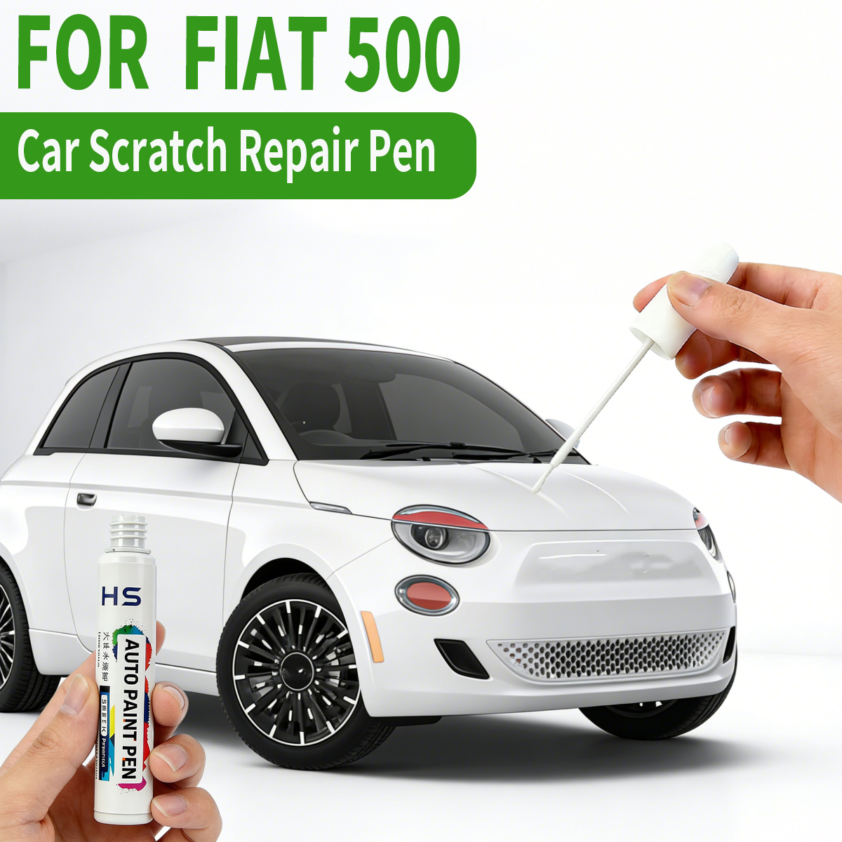2007-2024 フィアット 500 車の塗装修理ペンタッチアップスクラッチリムーバー DIY オートアクセサリー黒赤白銀黄オレンジ
