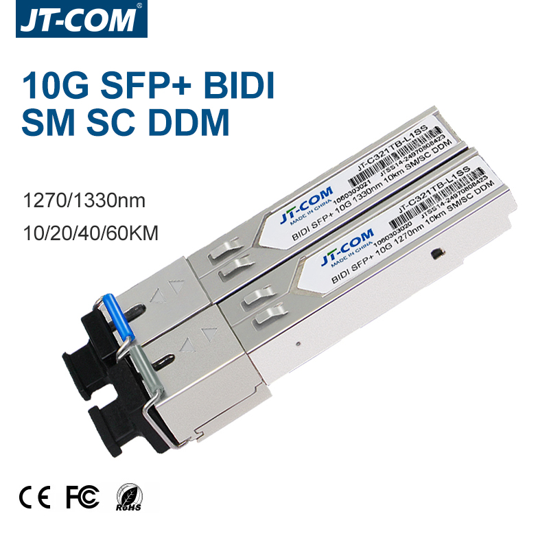 10G SC SFP モジュール BIDI SFP 光ファイバートランシーバー 1270nm/1330nm 10KM-60KM シングル SC Cisco Mikrotik スイッチと互換性あり