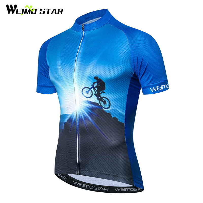 Weimostar マウンテンバイクサイクリングジャージシャツ夏通気性サイクリング服プロチーム MTB 自転車ジャージトップマイヨ Ciclismo