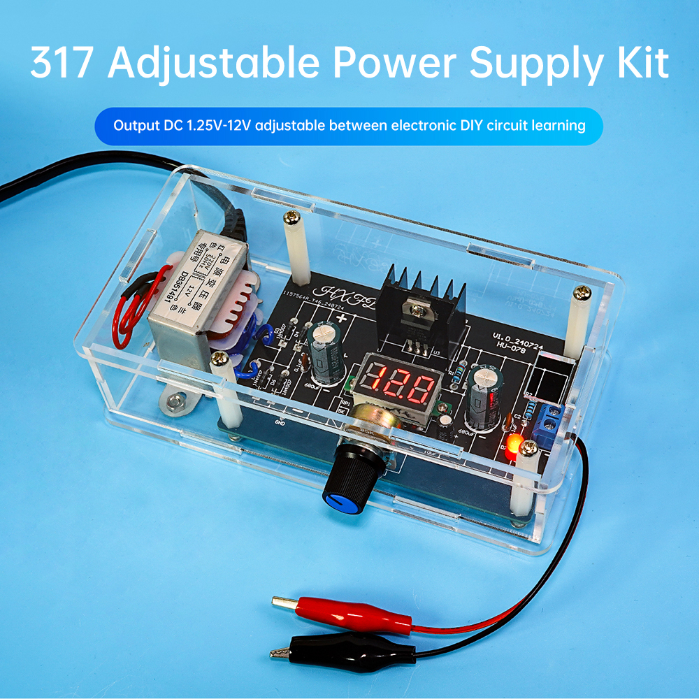 LM317 DC 調整可能な電源モジュール 110V 220V DIY 電子溶接キット多機能溶接トレーニング