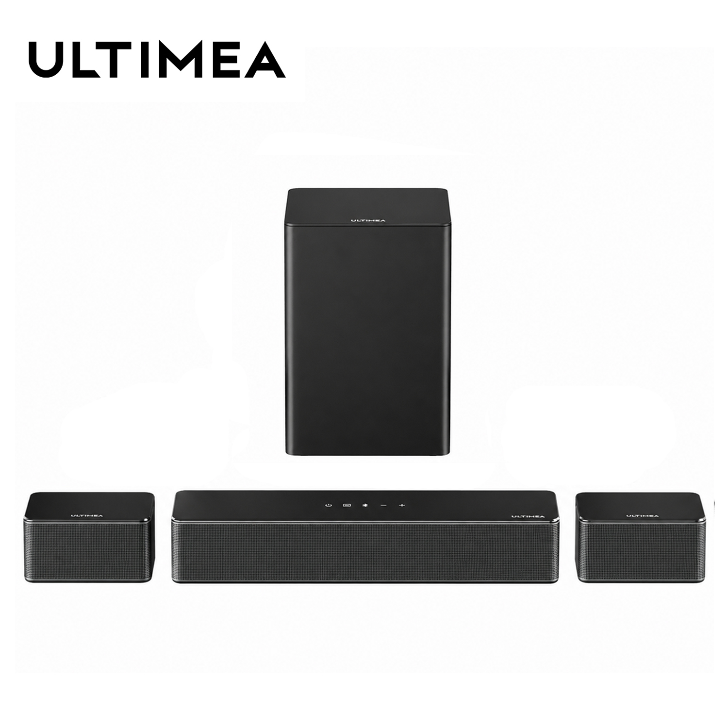 ULTIMEA 5.1 バーチャル サラウンド サウンドバー、3D サラウンド サウンド システム、サブウーファーとリア スピーカー付き TV 用サウンドバー、Poseidon D50