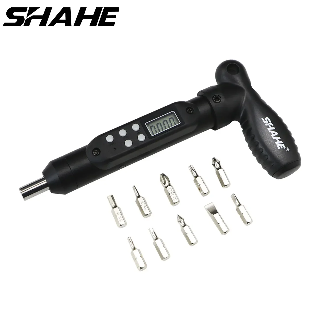 Shahe デジタルトルクドライバー 10 ビット調整可能なドライバートルクレンチセットバイクの修理と取り付け
