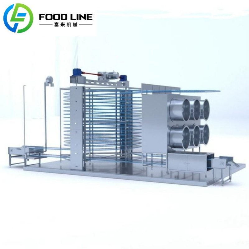 FL カスタマイズされた直接工場新しいカスタマイズされたスパイラル冷凍庫/IQF/魚フィレ肉/エビ/家禽/ベーカリー/ペストリー用急速冷凍庫