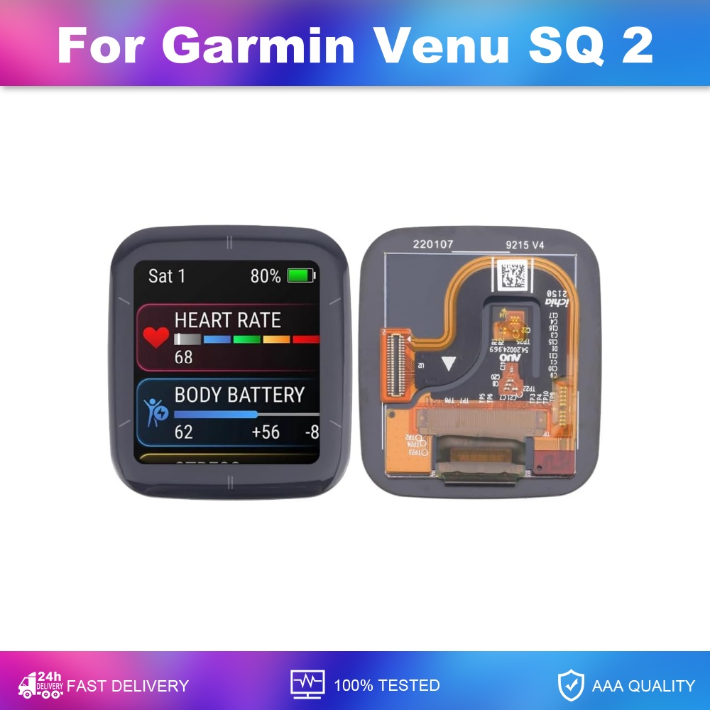 1.41 ''オリジナル AMOLED ガーミン Venu SQ 2 スマートウォッチ Lcd ディスプレイタッチスクリーンデジタイザアセンブリガーミン Venu SQ2