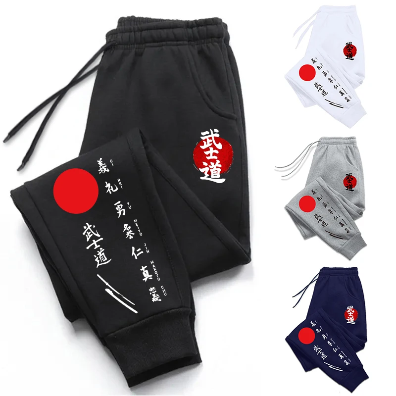武士道プリントスウェットパンツオールシーズン男性デイリーカジュアルスポーツジョギングパンツ 2025 日本原宿スタイルズボン紳士服