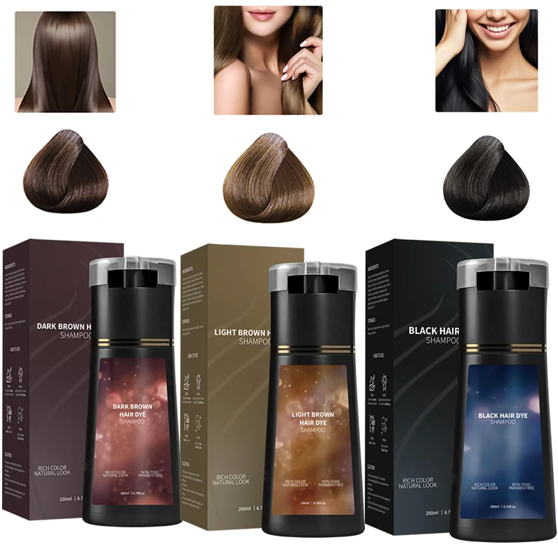 ナチュラル ヘアダイ シャンプー 200ml - 白髪をカバーするオーガニック ジンジャー フォーミュラ