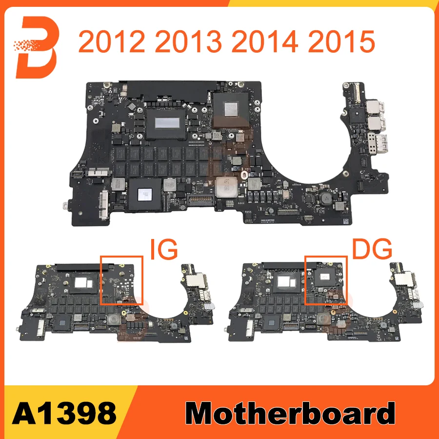 Original Logic Board For MacBook Pro Retina 15" A1398 Motherboard 820-3787-A 820-00138-A 820-00163-A 2012 2013 2014 2015 Year