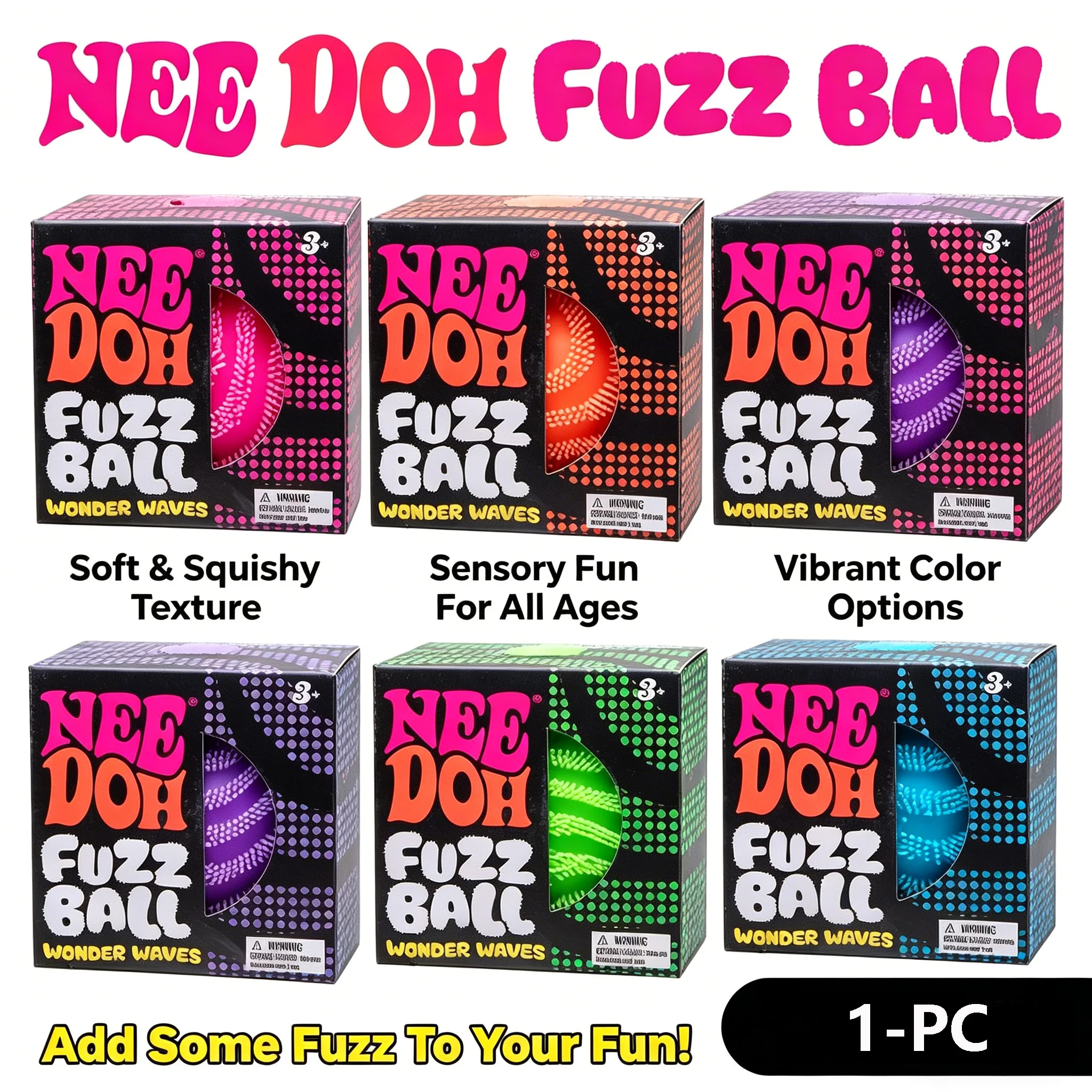 Nee Doh ファズボール ブラインドボックスシリーズ デスクトップオーナメント ストレスリリーフおもちゃ プレッシャー下にある人に最適 楽しいソフトストレスボール