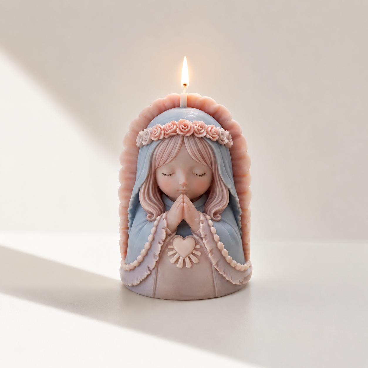 祈りの少女天使シリコーンキャンドルモールド DIY アロマテラピー装飾作成型手作り装飾ワックスメルト樹脂鋳型