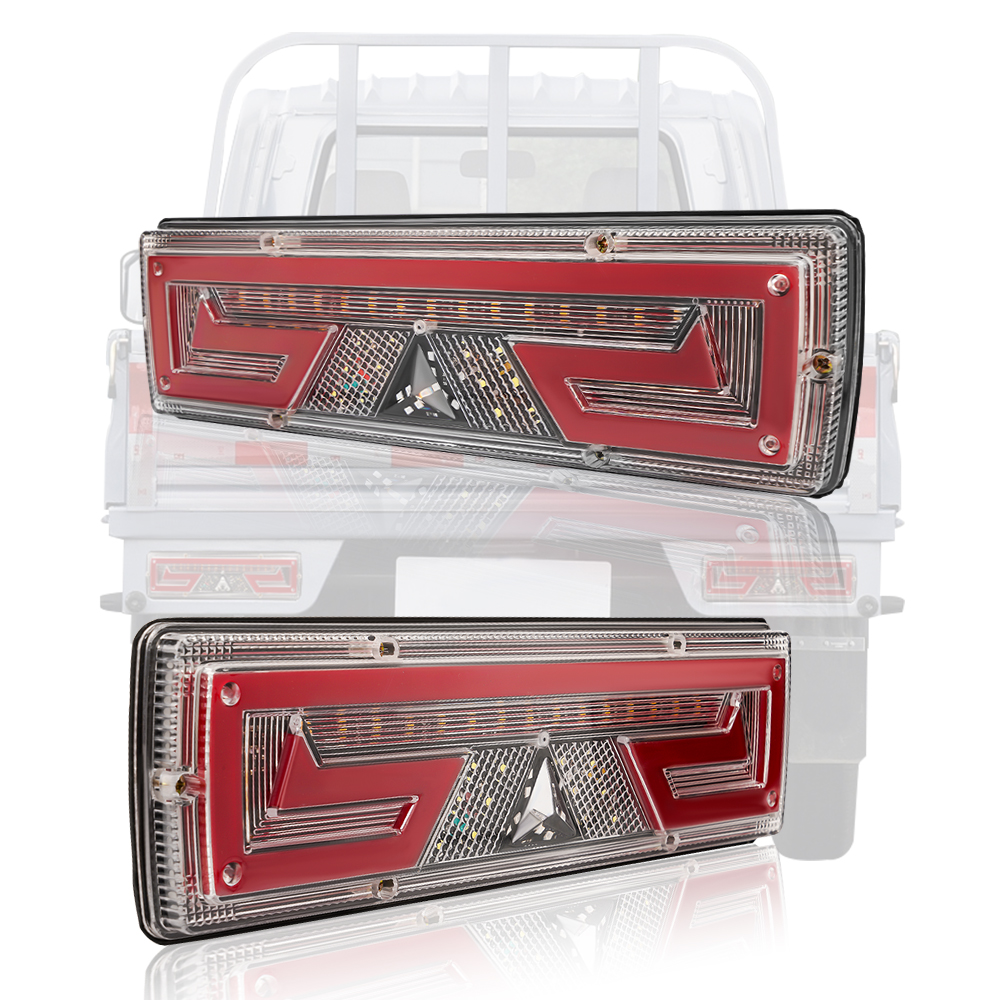 新しいダイナミック LED トラックテールライトターンシグナルリアブレーキライトリバース信号ランプ 12/24V トレーラートラックバスキャラバンキャンピングカーランプ