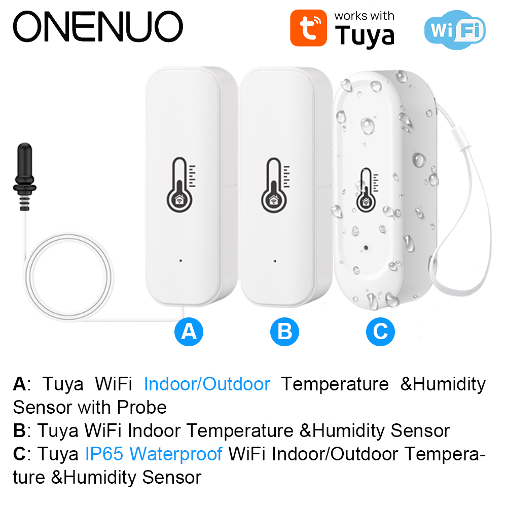 屋内または屋外 Tuya WiFi 温度湿度センサーアプリチェックホーム温度計 Alexa Google Home Voice と互換性あり