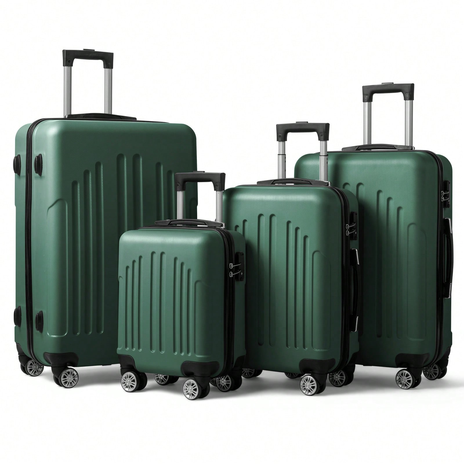 荷物4点セット、ABSハードシェルスーツケース荷物セット、TSAロック付きダブルホイール、パープルオーキッドスクールクルーズ必需品、寮の部屋用、寮の必需品、大学用、学校用、旅行用スーツケーススーツ