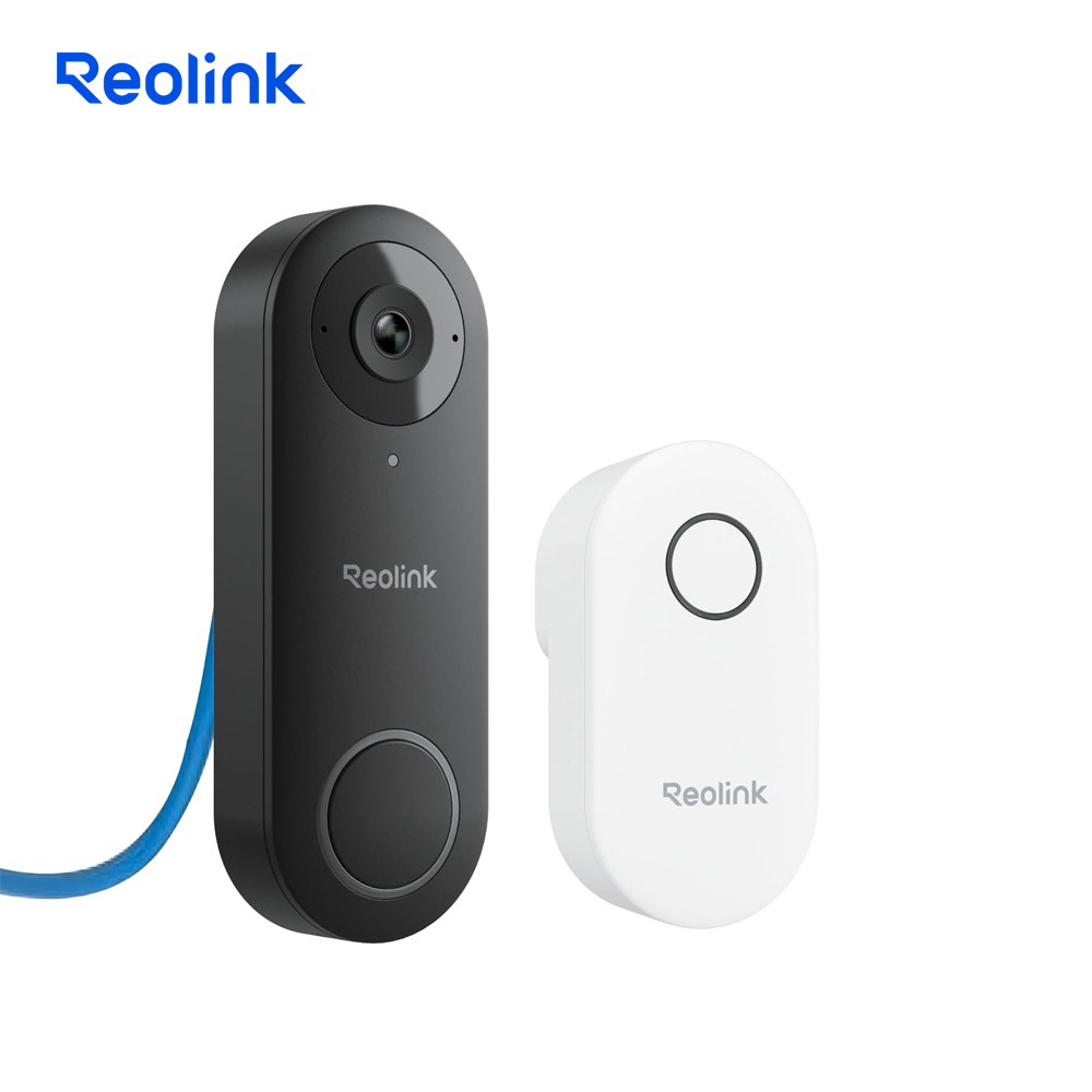 REOLINK 2K PoE ビデオドアベル 双方向トーク 4:3 アスペクト比 スマートホームビデオインターホン チャイム付き有線ドアベル (EU)