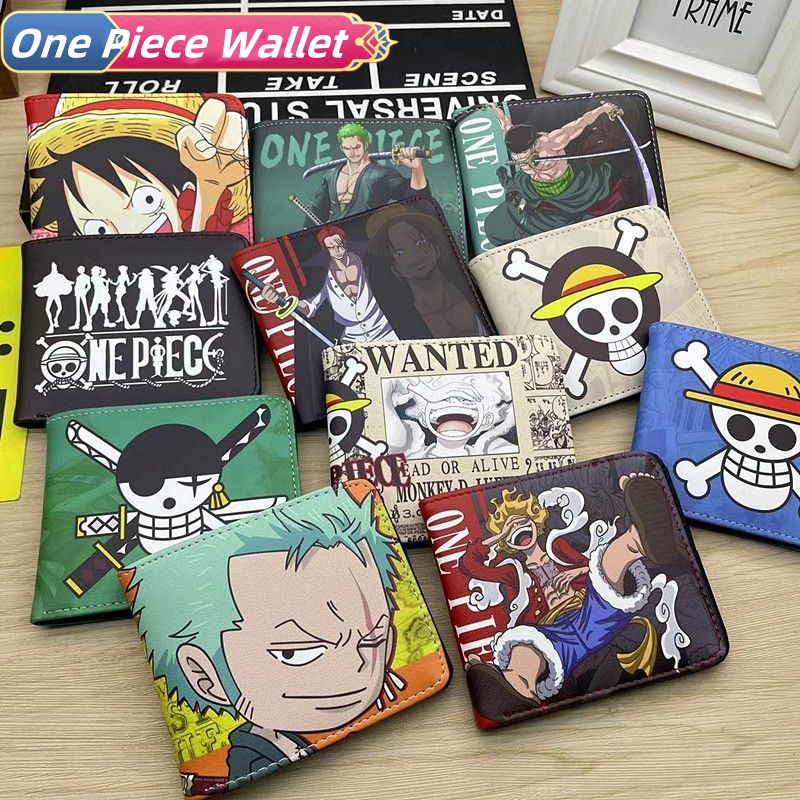 ワンピース新ショート財布麦わらルフィゾロアニメ小銭入れ学生メンズカードホルダートレンディかわいい財布 ID パスポート