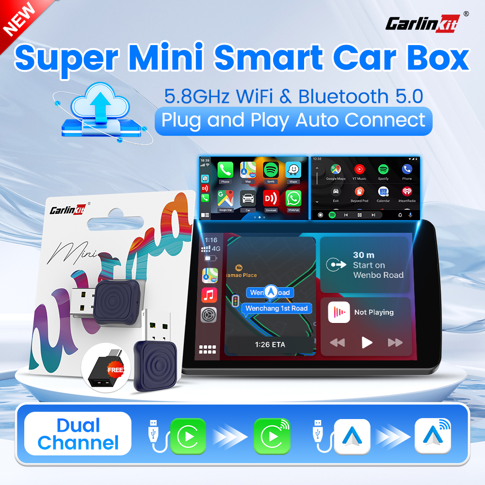 CarlinKit 5.0 Mini Ultra / Pro ワイヤレス CarPlay