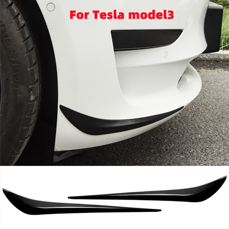 車のステッカーバンパープロテクターコーナーガードスクラッチストリップテスラ Model3 フロントバンパーステンレス鋼保護トリム