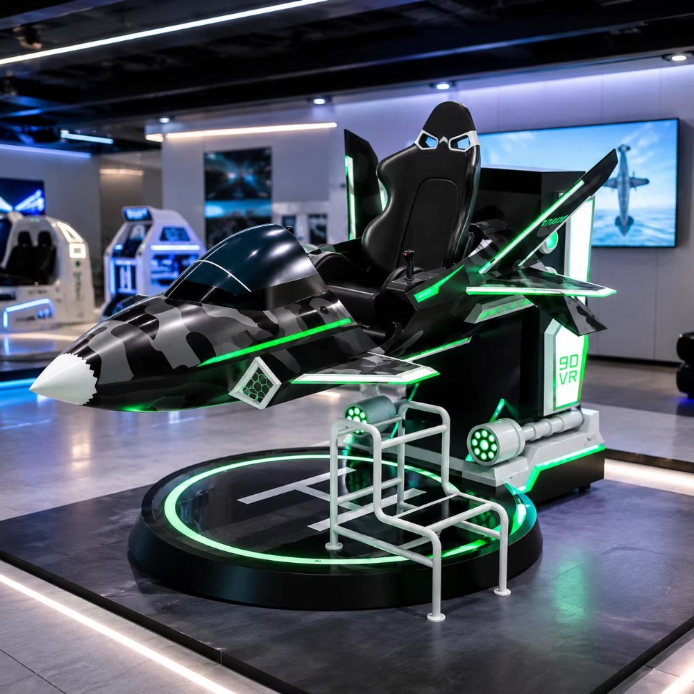 商業VRフライトシミュレータ射撃機、空港テーマパークショッピングモール用9Dメタルバーチャルリアリティゲーム