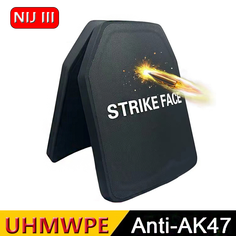 NIJ III 10X12 インチプラグインタクティカルベスト防御シールド NIJ III レベル独立した純粋な PE 抗 AK47 MSC 7.62 ミリメートル保護プレート