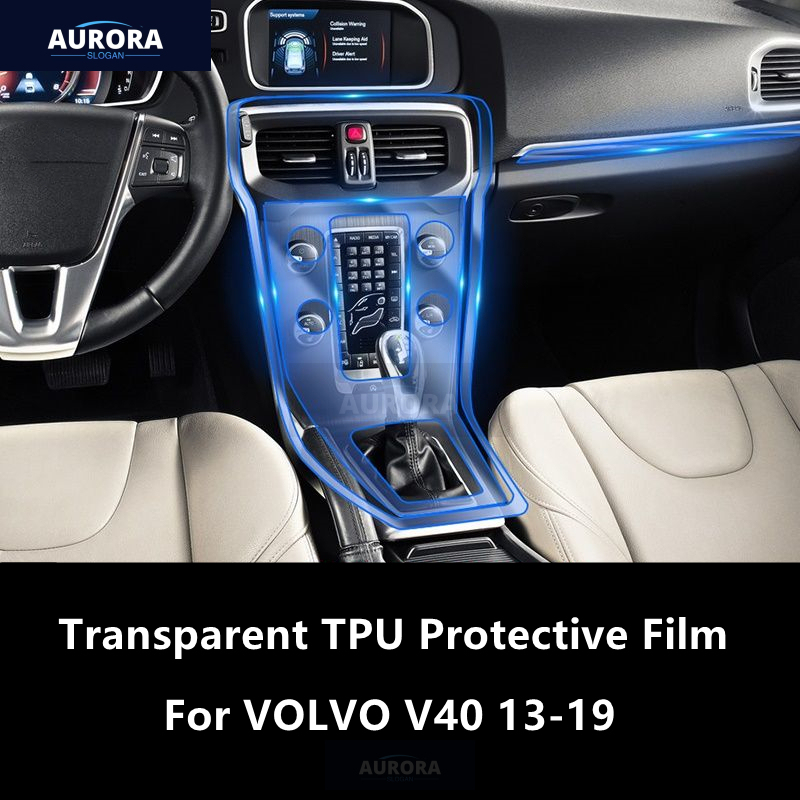 ボルボ V40 13-19 車のインテリアセンターコンソール透明 TPU 保護フィルムアンチスクラッチ修理フィルムアクセサリー修理された