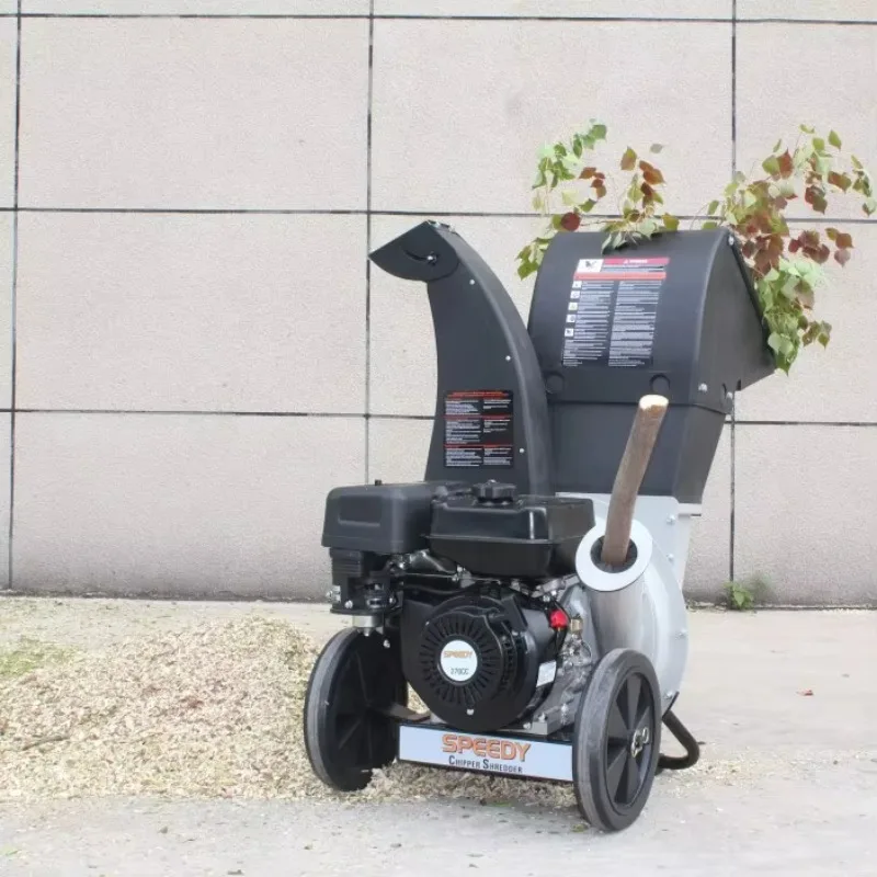 18HP ホット販売電気スタート庭木チッパー機ブランチチッパー林業機械モバイルホイール