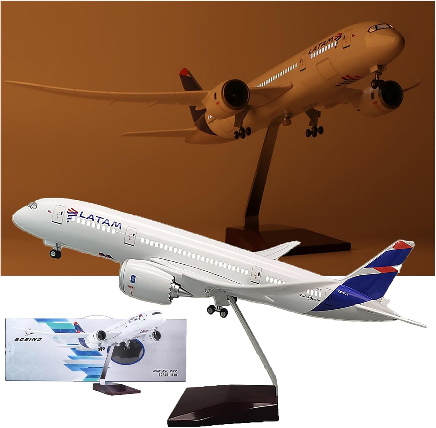 47 センチメートル大型航空機 B787 飛行機模型玩具ラテン航空会社飛行機モデル W ホイール着陸装置コレクションディスプレイギフト
