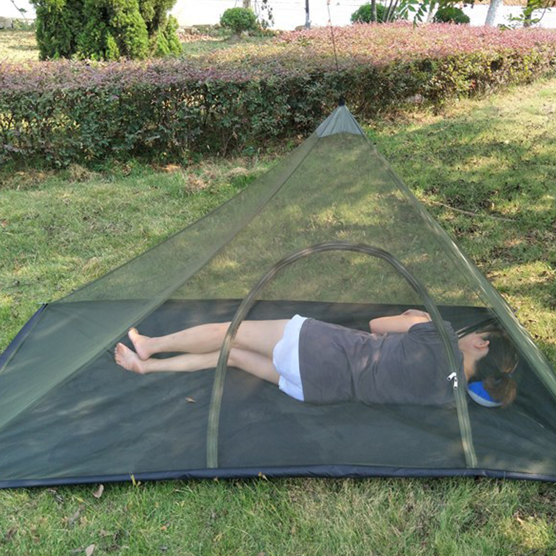 屋外キャンプ防水オックスフォード底蚊テント軽量折りたたみ抗昆虫睡眠テントキャンプ旅行蚊帳