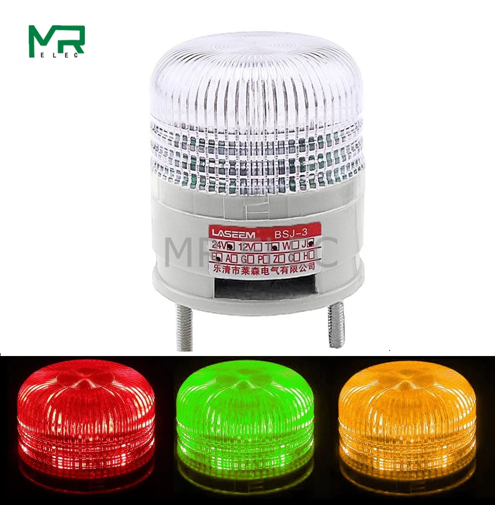 1 層 3 色ストロボ信号警告灯 24 V LED 警報装置付き CNC 工作機械警告灯赤黄緑