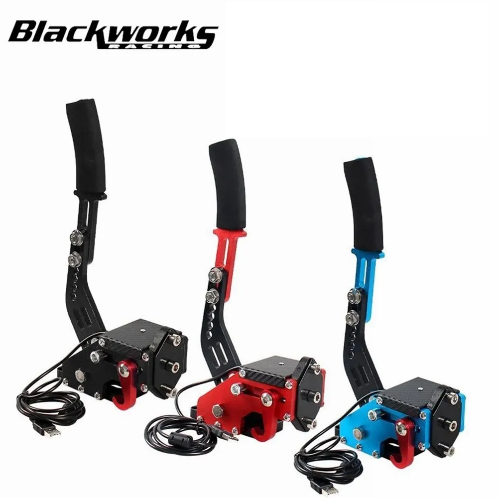 USB ハンドブレーキ SIM G25/27/29 T300 T500 PC レーシングゲーム Fanatecosw ダートラリーハンドブレーキシステムレッドブラックブルー HB-1009