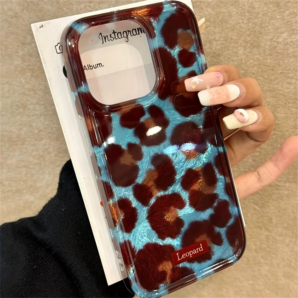 シンプルなファッションスマッジヒョウ柄ソフト電話ケース iphone 17 ケース iPhone 16 プロマックス 15 14 13 12 11 XS × XR 7 8 プラスカバー