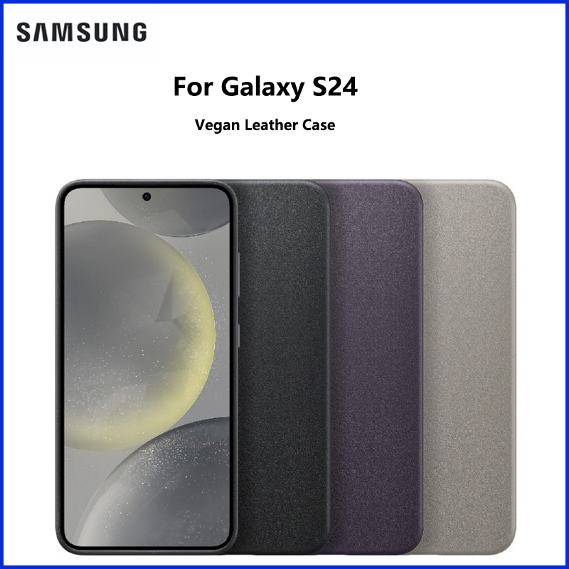 Samsung Galaxy S24 ビーガンレザー電話ケース保護カバー、ソフトタッチエレガントなデザイン、スクラッチ保護 GP-FPS921