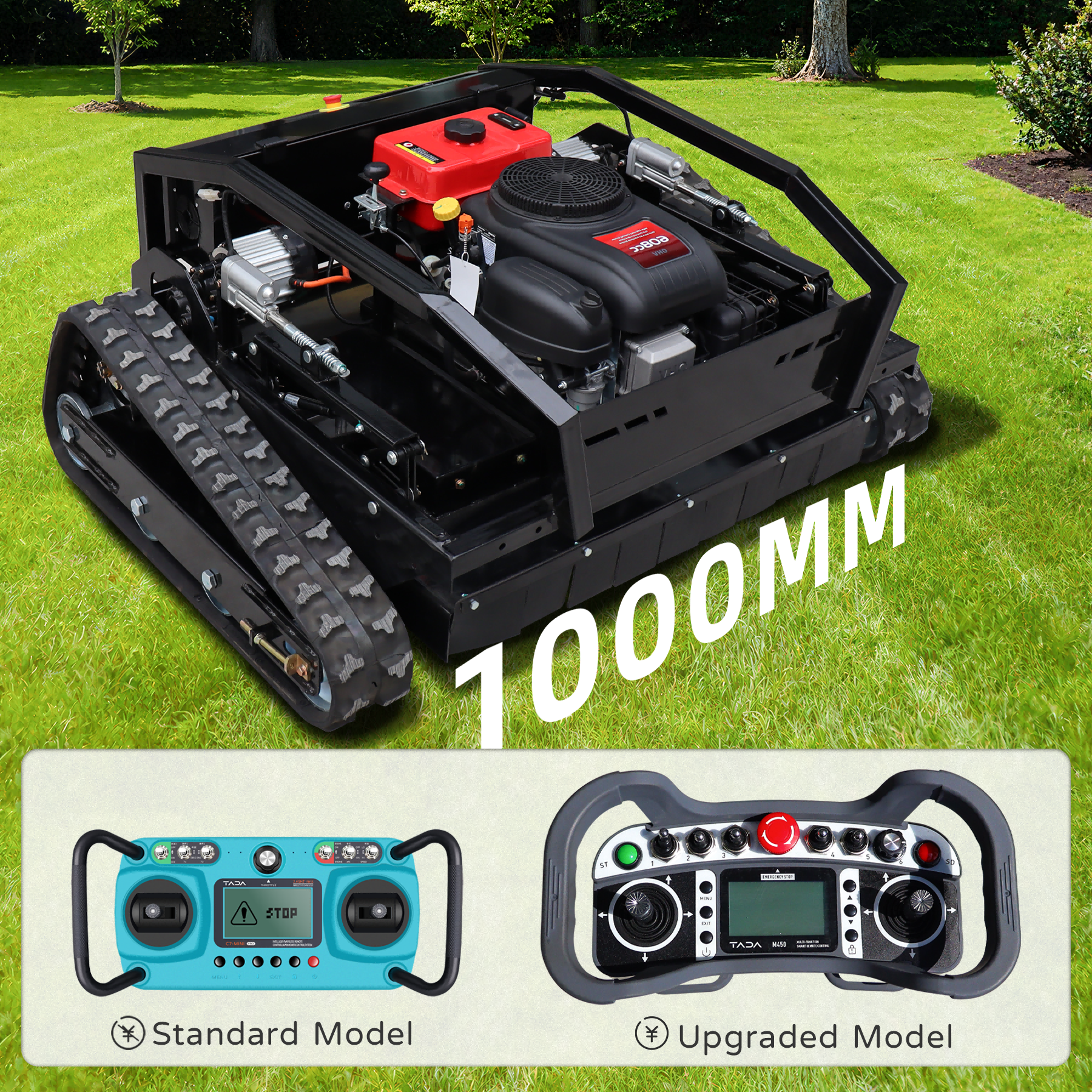 1000mm 芝刈り機 23/27hp オプションモデル Euro 5 EPA 4000㎡/H ゴルフコースおよびスポーツフィールド用途向け