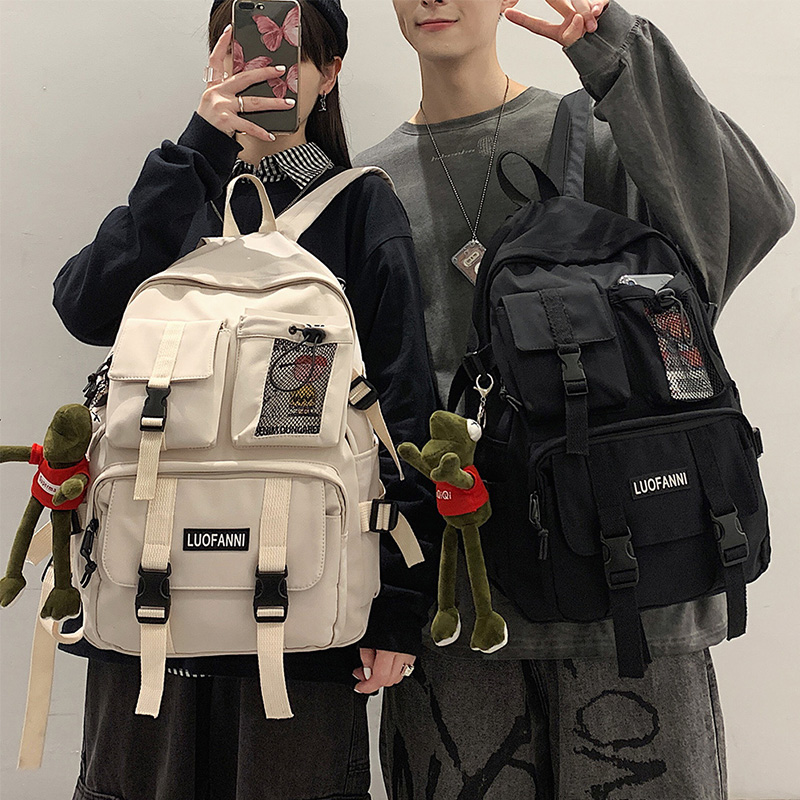 多機能ティーンエイジャーのラップトップバックパック女性クールキャンバススクールバッグ高品質学生バックパック少年少女ファッション通学
